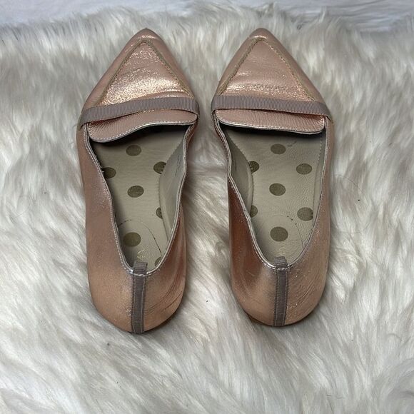 Boden Abbie Gold Pointed Toe Loafer Style Flats Sz 39/8 - Picture 4 of 7